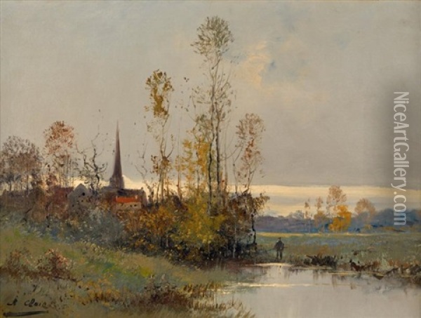 Le Clocher Du Village Oil Painting - Charles H. Clair