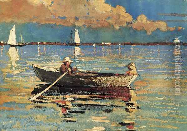 Gloucester Harbor Oil Painting - Winslow Homer