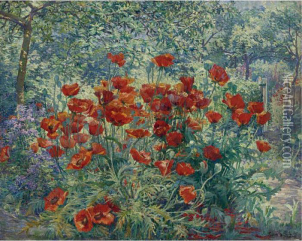 Le Jardin Fleuri Oil Painting - Juliette Wytsman