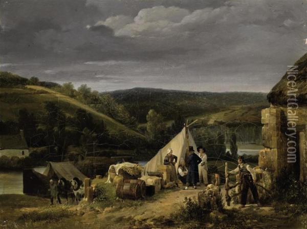 Scene De Vie En Milieu Rural Oil Painting - Auguste-Xavier Leprince