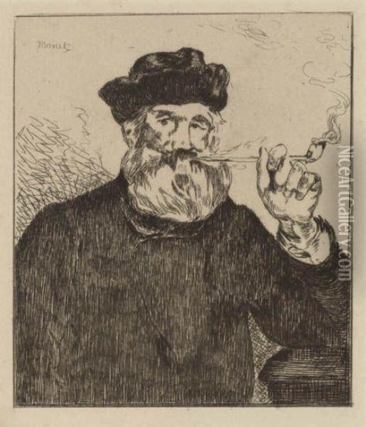 Le Fumeur Ii Oil Painting - Edouard Manet