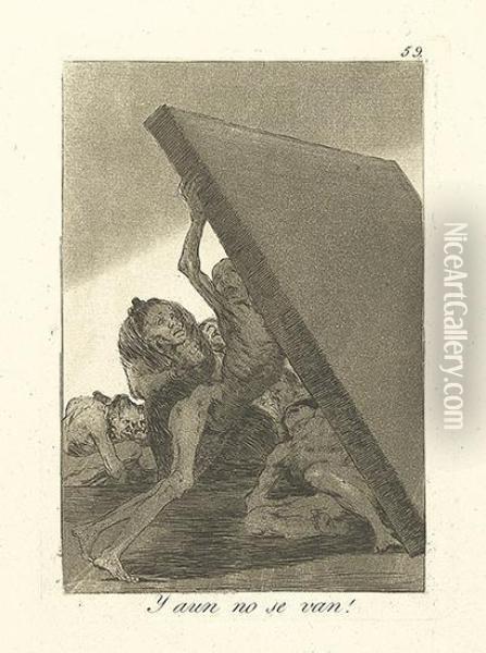 Y Aun No Se Van! Oil Painting - Francisco De Goya y Lucientes