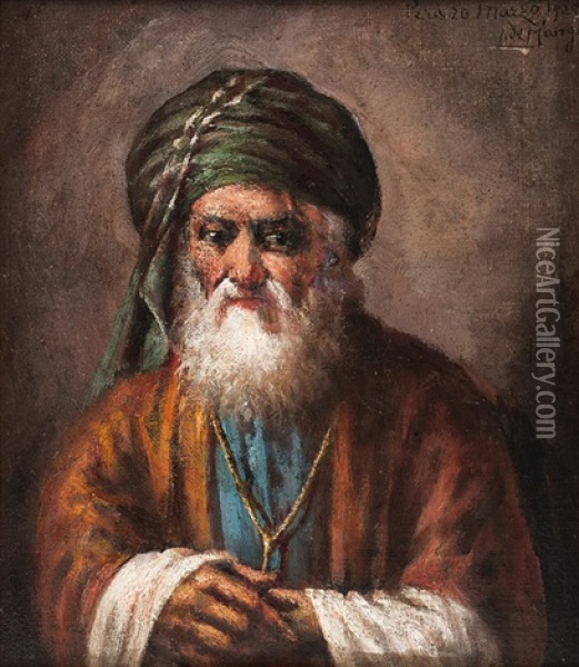 Prezio Mazzo (sarikli Turk) Oil Painting - Leonardo De Mango