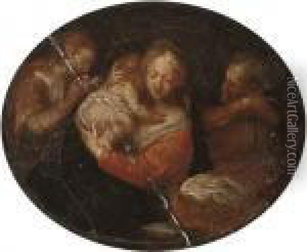 The Holy Family Oil Painting - Correggio, (Antonio Allegri)