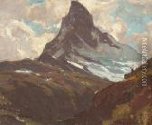 The Matterhorn In Summer Oil Painting - Edgar Alwin Payne