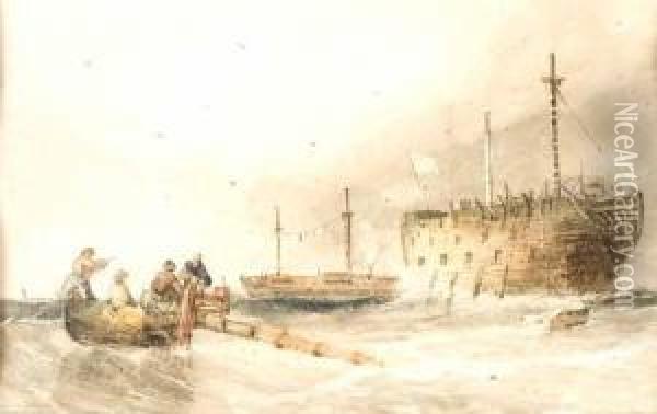 Stormy Seas Oil Painting - C.Samuel Taylor
