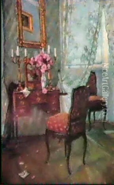 An Interior. Oil Painting - Ferdinand Dorsch
