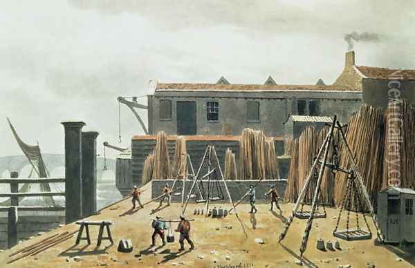 Steelyard, 1811 Oil Painting - George Shepherd