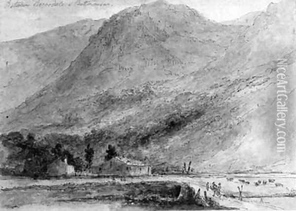 Between Borrowdale and Buttermere Oil Painting - And Hon. Daniel Finch
