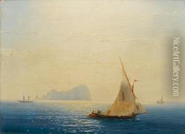 Sailing Boats Off Capri Oil Painting - Ivan Konstantinovich Aivazovsky