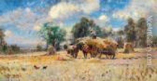 Gathering Hay Oil Painting - Walter Withers