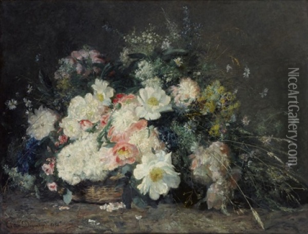 Nature Morte Au Bouquet De Fleurs Oil Painting - Adolphe Louis (Napolean) Castex-Degrange