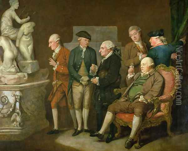 Group of Connoisseurs Oil Painting - Richard Cosway