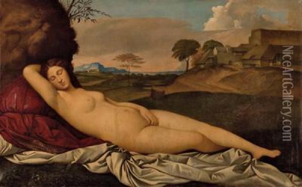 Schlafende Venus Oil Painting - Giorgione