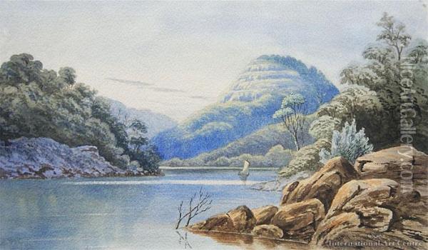 Southern Lake Oil Painting - John Barr Clarke Hoyte