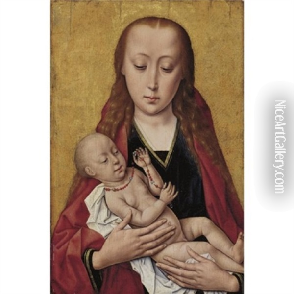 Virgin And Child With A Rosary Oil Painting - Dieric Bouts the Younger