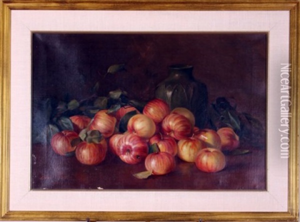 Still Life With Apples Oil Painting - Adam Lehr
