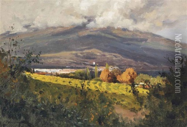 The Coast, Chukurlar Oil Painting - Iosif Evstafevich Krachkovsky