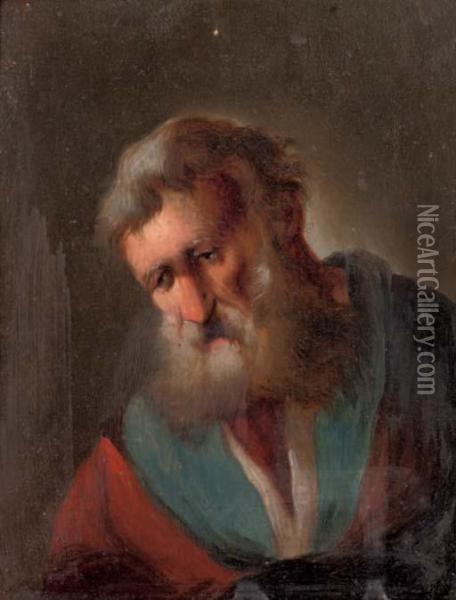 An Elderly Bearded Man Oil Painting - Christian Wilhelm Ernst Dietrich