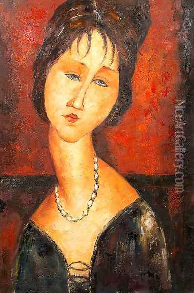 Portrait of a woman Oil Painting - Amedeo Modigliani
