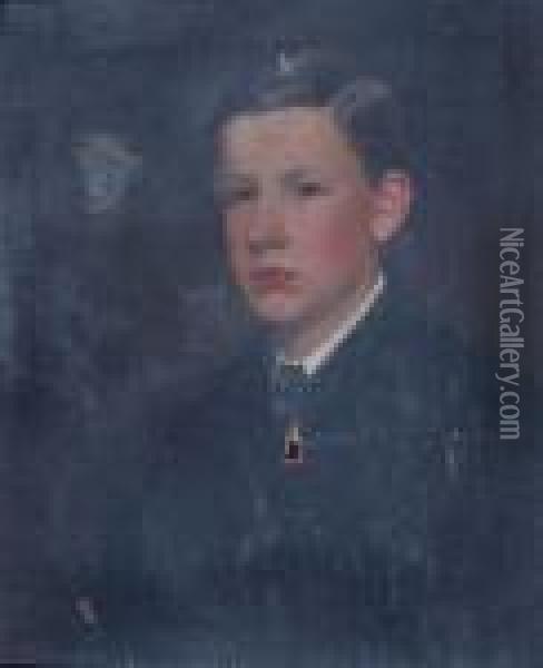 Portrait Of William Henry Bernau Oil Painting - Dicksie Frank