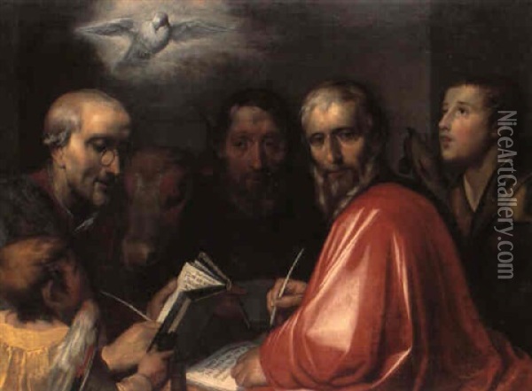 De Fire Apostle Oil Painting - Gerrit Pietersz Sweelinck