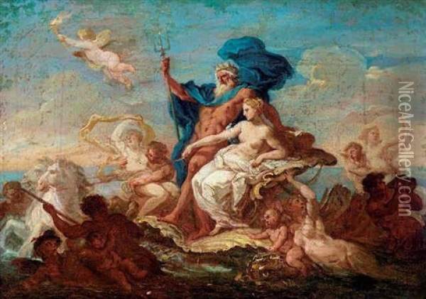The Triumph Of Neptune And Amphitrite Oil Painting - Sir James Thornhill