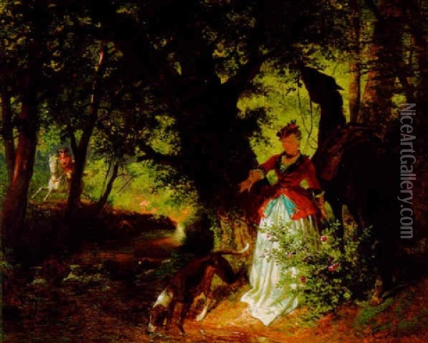 Rendezvous Im Wald Oil Painting - Wilhelm Camphausen