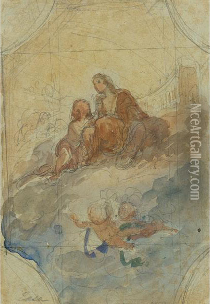 Bozzetto Di Soffitto Oil Painting - Andrea, the Elder Appiani