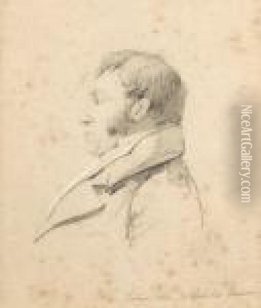 Portrait De Profil Du Docteur Felix Del'isle-sur-sorgues Oil Painting - Louis Leopold Boilly