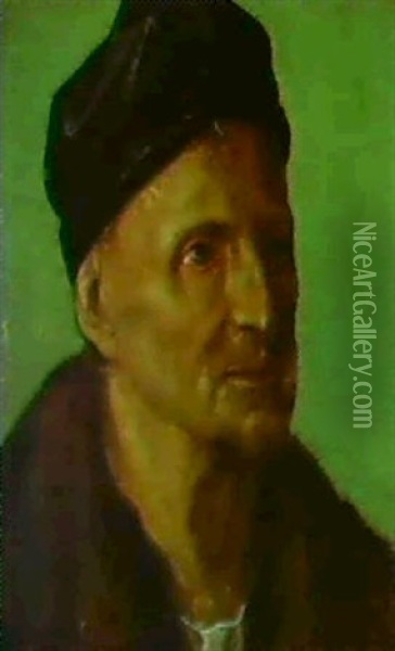 Portrait Of Michael Wohlgemut Oil Painting - Albrecht Duerer