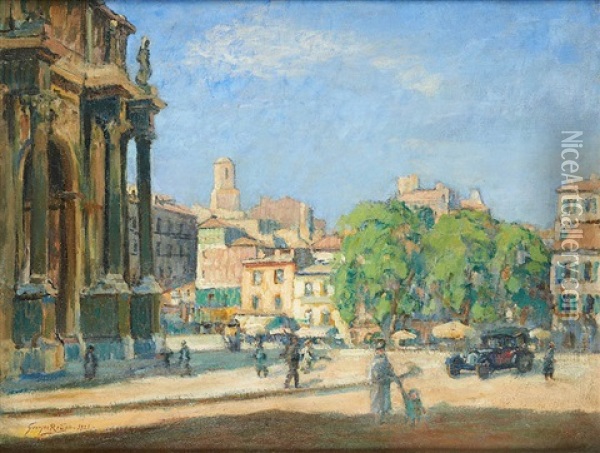 Vue De Saint Etienne Du Mont Oil Painting - Georges Redon
