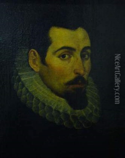 Portrait De Gentilhomme Oil Painting - Giovanni Paolo Cavagna