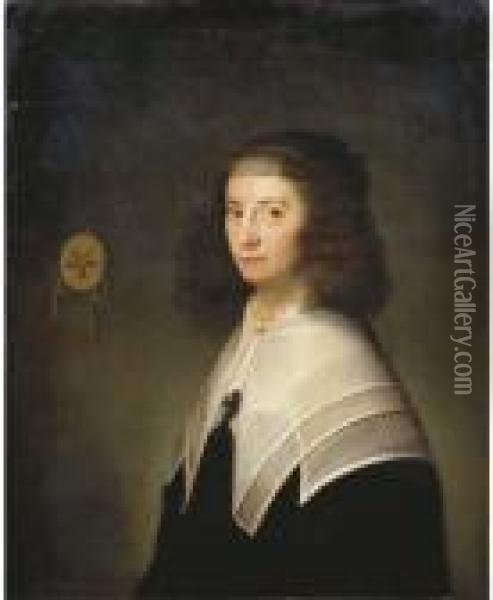 Portrait Of A Lady Oil Painting - Bartholomeus Van Der Helst