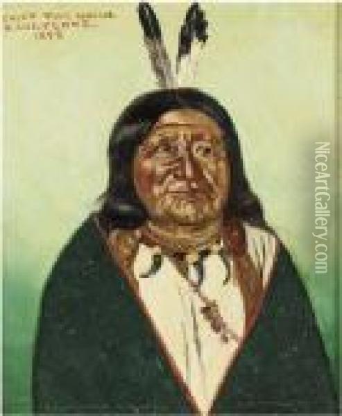 Chief Two Moons, North Cheyenne Oil Painting - Elbridge Ayer Burbank