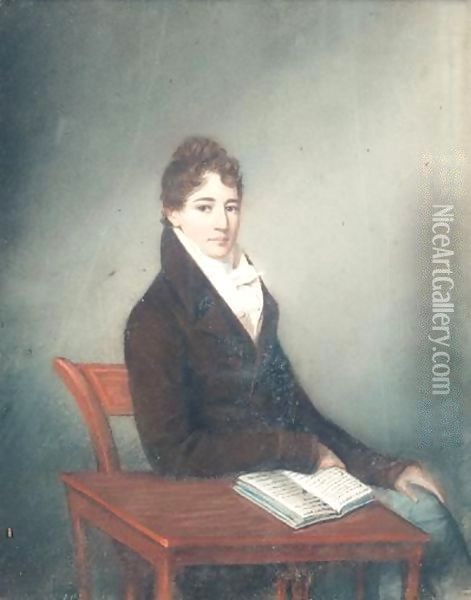 Portrait Of Timothy Curtis, R.n. Oil Painting - Ellen Wallace Sharples