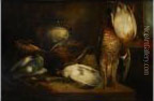 Bodegon De Caza Muerta Oil Painting - Edward Ladell