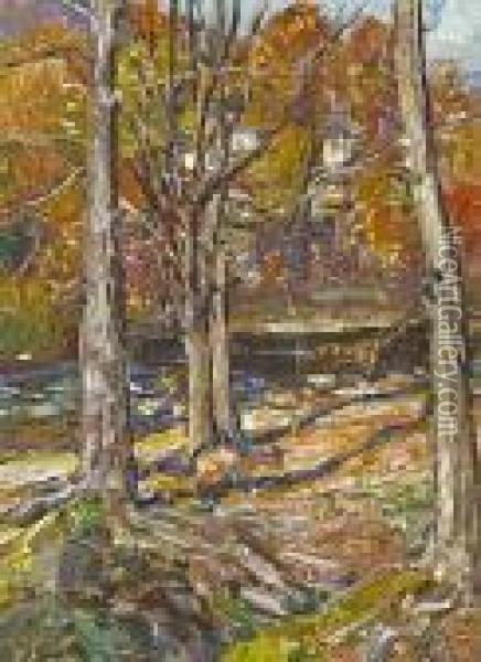 Bend In The River Oil Painting - George Gardner Symons