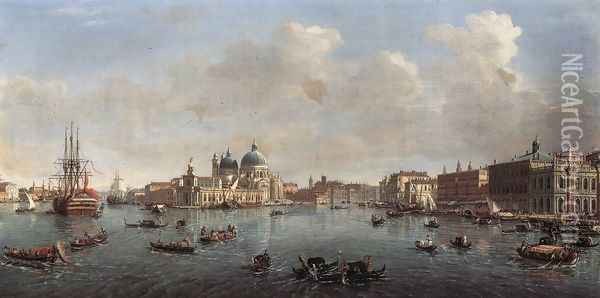 Bacino di San Marco 1710 Oil Painting - Caspar Andriaans Van Wittel