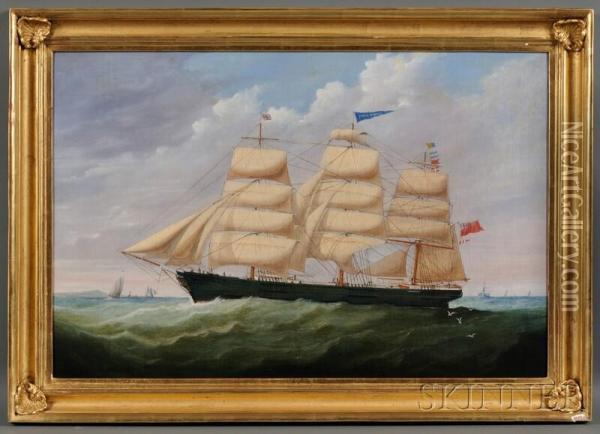 Sailing In Coastal Waters Oil Painting - James D. Duncan