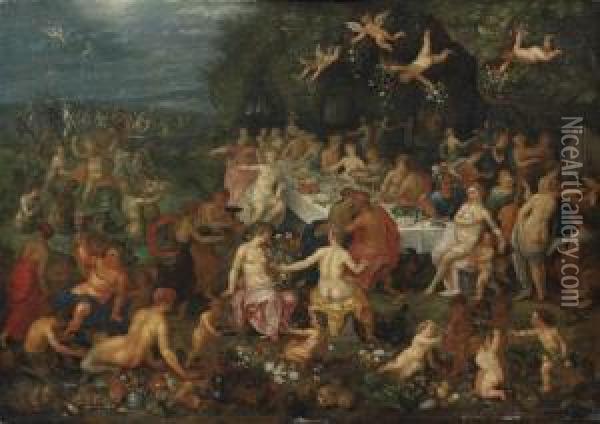 The Feast Of The Gods Oil Painting - Hendrik van Balen