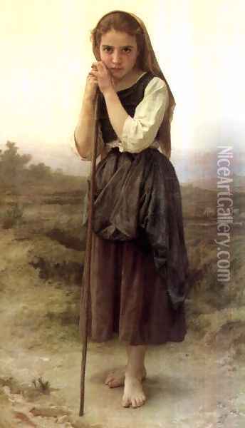 The Little Shepherdess Oil Painting - William-Adolphe Bouguereau