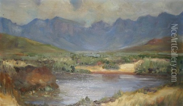 Breede River Oil Painting - Pieter Hugo Naude