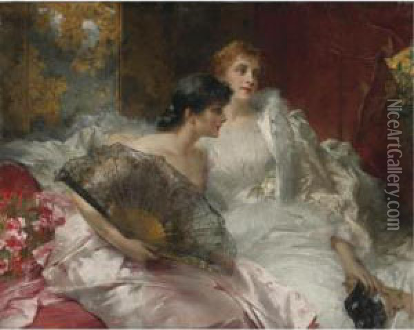 After The Ball Oil Painting - Conrad Kiesel