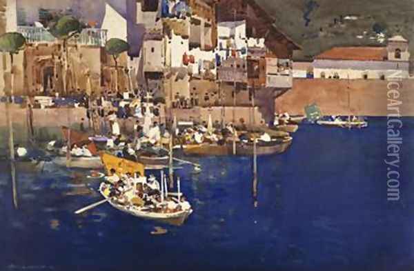 A Mediterranean Port 1892 Oil Painting - Arthur Melville
