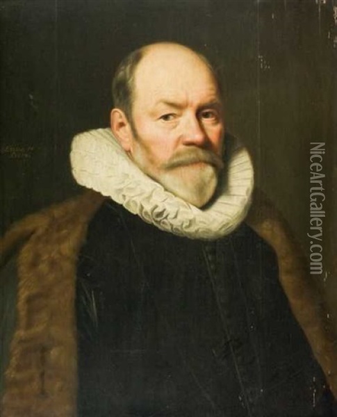 Portrait De Paulus Cornelisz Van Beresteyn, Bourgmestre De Delft Oil Painting - Michiel Janszoon van Mierevelt