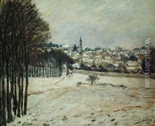 The Snow at Marly-le-Roi, 1875 Oil Painting - Alfred Sisley