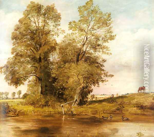 On The Brent Oil Painting - Lionel Constable