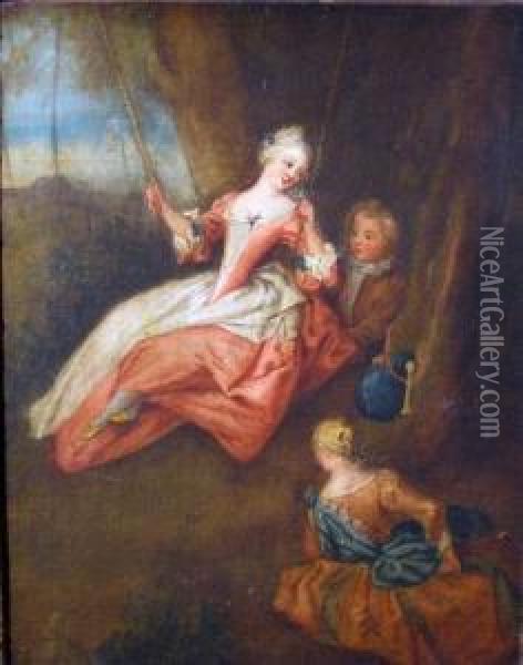 Lady In A Pink Dress Oil Painting - Alexander Roslin