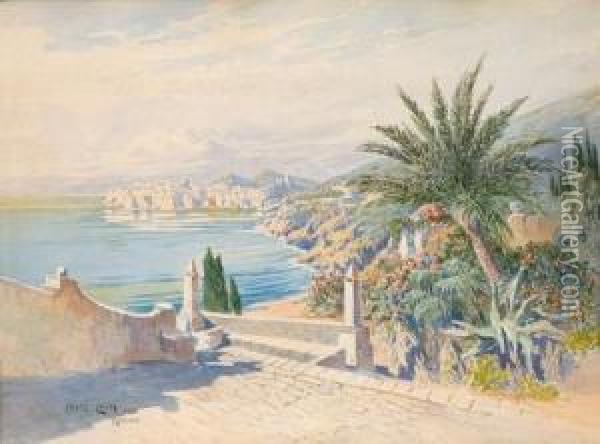 A View Of Ragusa Oil Painting - Fritz Lach